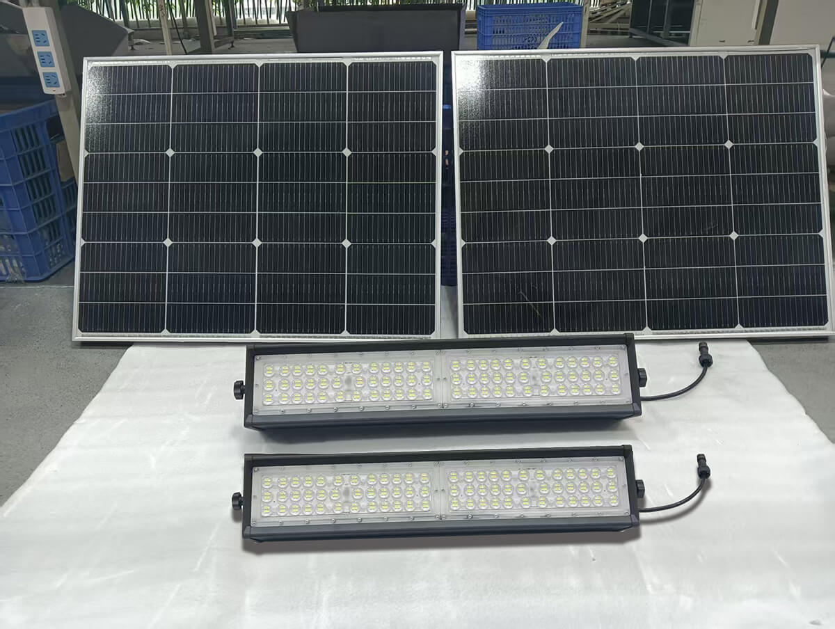 solar tennis court lights