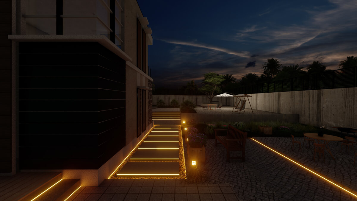 outdoor garden solar led strip lights