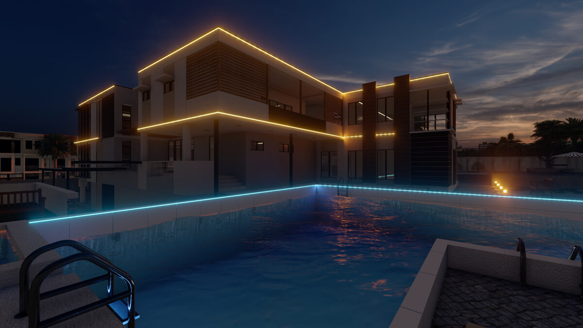 outdoor garden solar led strip lights