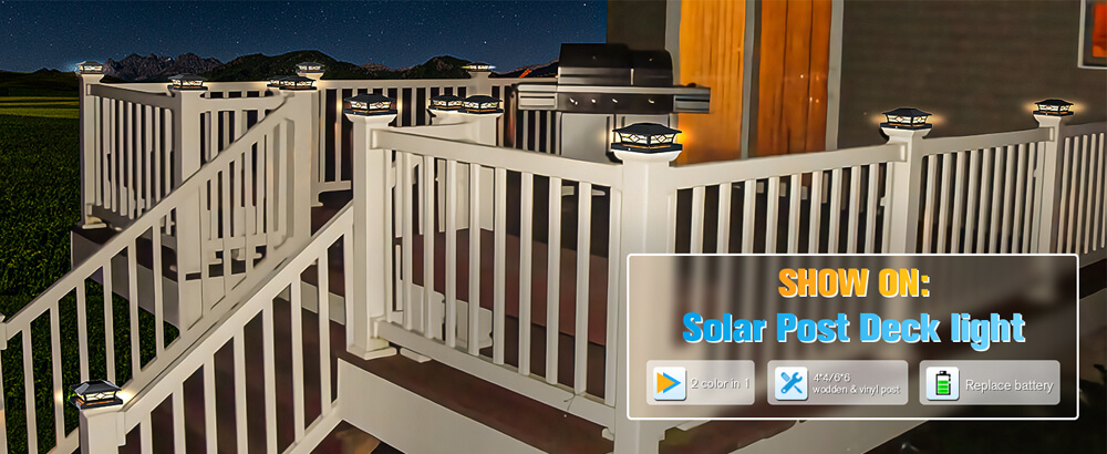waterproof solar post cap light
