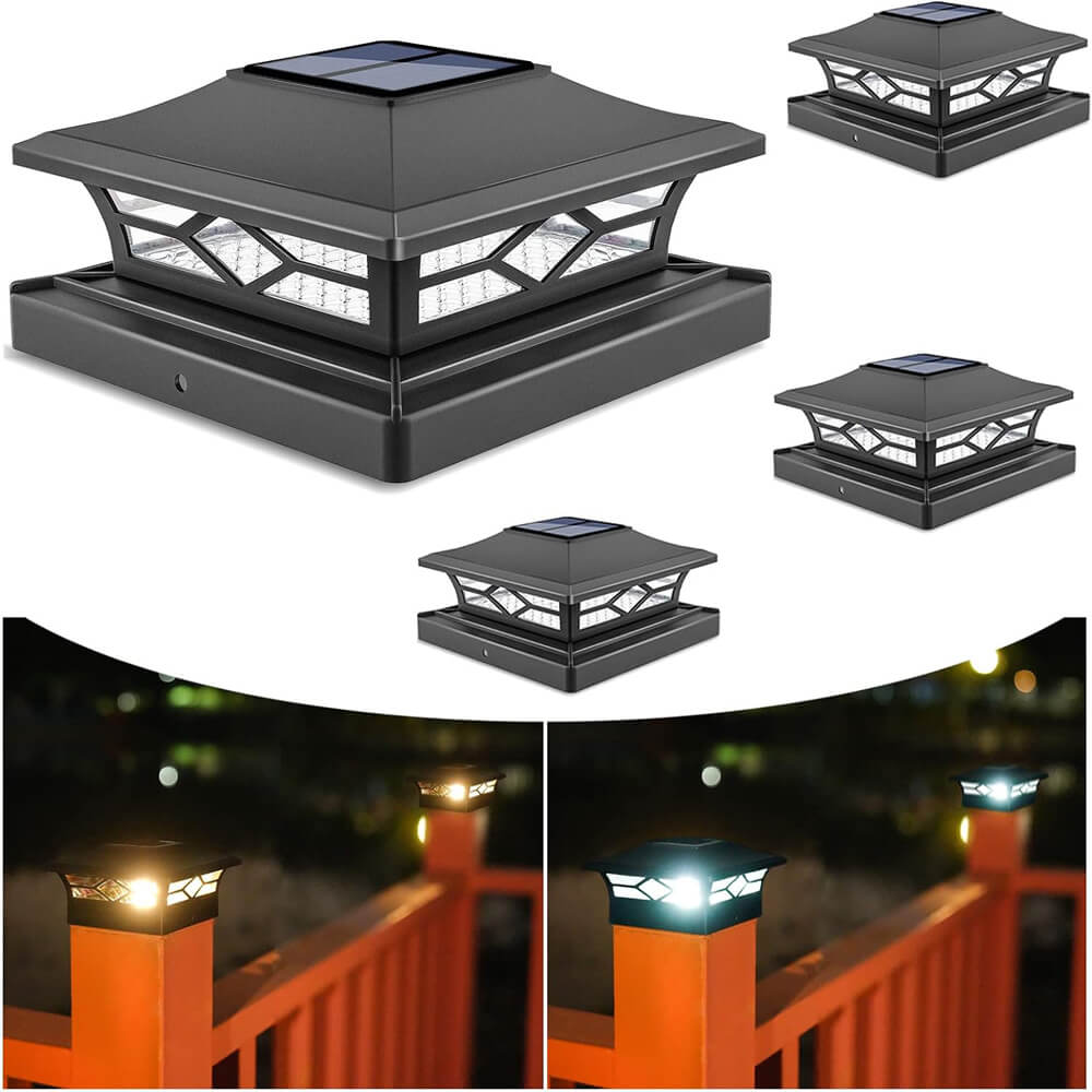waterproof solar post cap light
