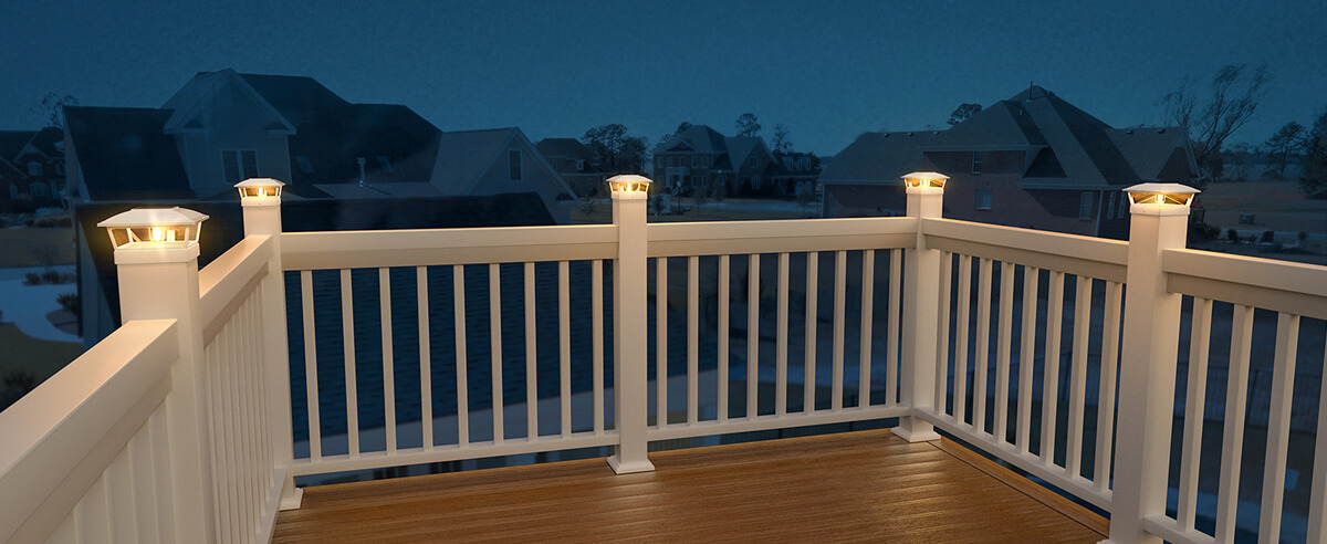 yard solar post cap light