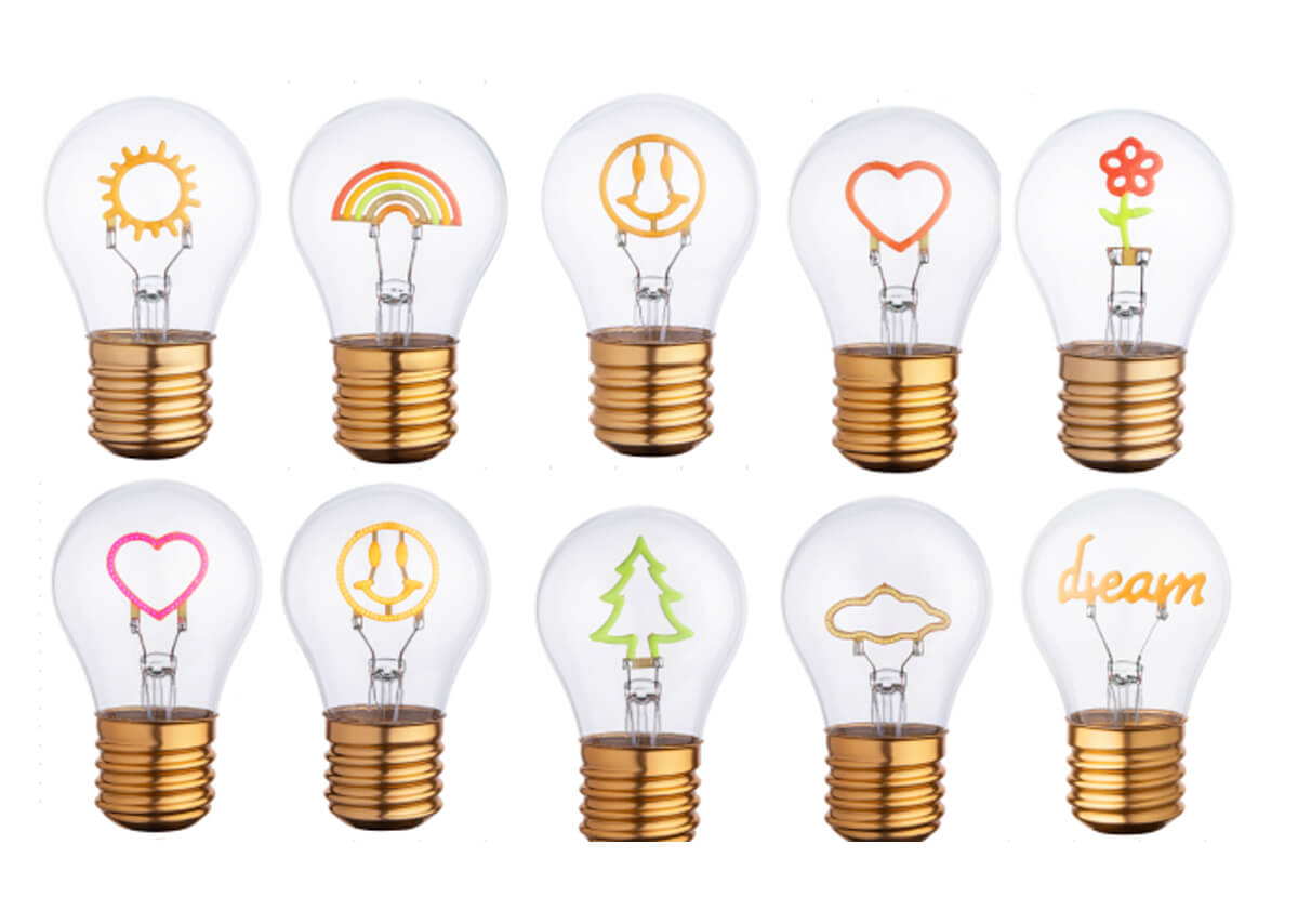 cordless rainbow light bulb